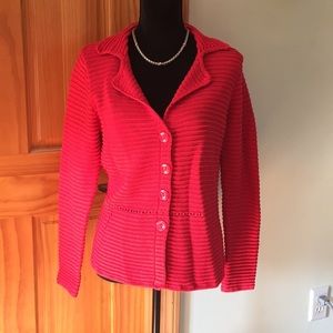 Talbots cotton sweater jacket